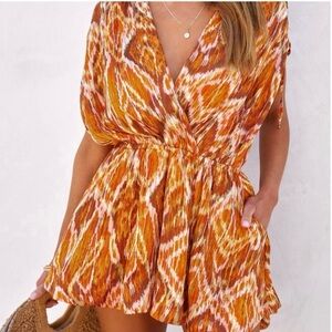 Vica Women's Romper Size S 
Desert Shades - pockets